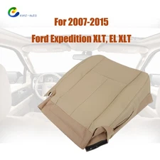 For Ford Expedition 2007 2008-2014 Driver Bottom Seat Cover Camel Tan Leather
