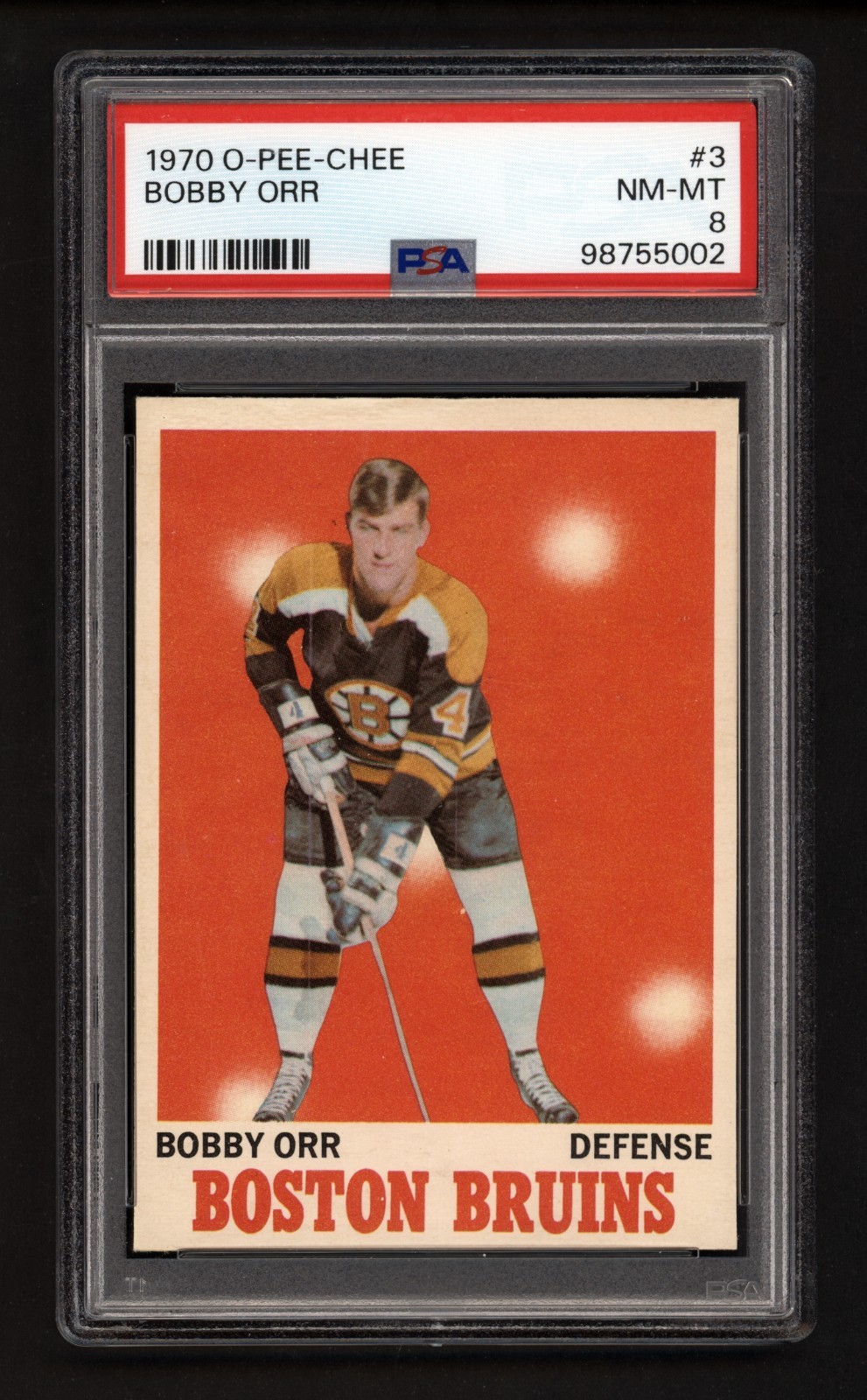 1970 OPC #3 BOBBY ORR PSA 8 NEAR MINT-MINT