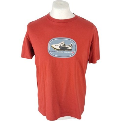 Nike T Shirt Large Herren Rot Baumwolle Vintage Cortez 1972 Grafik 1990er