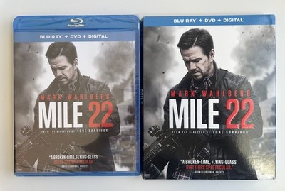Mile 22 (Blu-ray + DVD, 2018) With Slipcover, Mark Wahlberg, John Malkovich