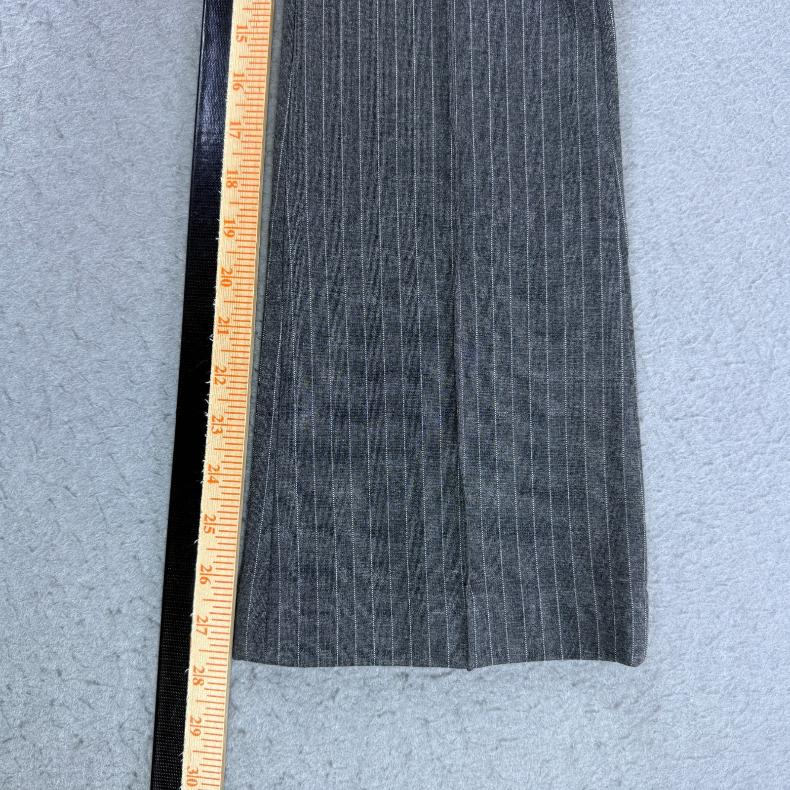 Good American Soft Stretch Ponte Kick Flare Pants Gray Pinstripe Size S Stretch