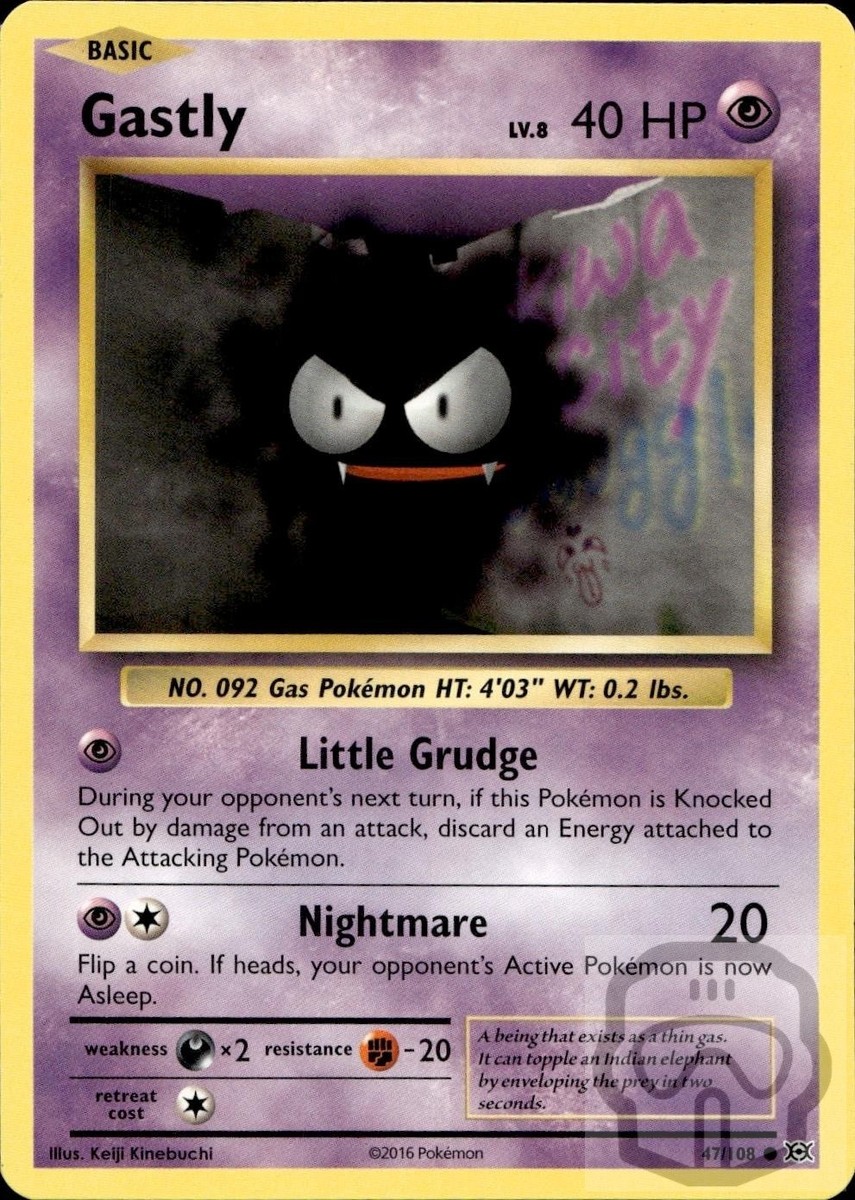old gastly pokemon card Gastly 47/108 C Evolutions Pokemon NM/M