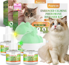 Puyrzoe Cat Calming Diffuser with 3 Timing Functions, 6-In-1 Cat Pheromones Calm