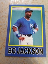 Bo Jackson Kansas City Royals Blue Border 1990 Big League Statz (c) EX