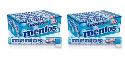 2 Mentos Mint Candy Rolls 14 Pieces (Pack of 15) 30 Rolls Free Ship