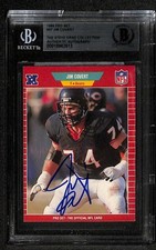 Jim Covert Signed 1989 Pro Set Chicago Bears HOF Card Beckett