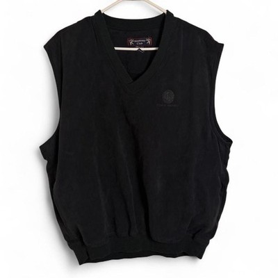 90s Black Geneva National golf sweater vest