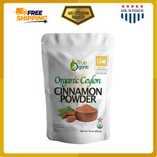 True Organic Pure Ceylon Cinnamon Powder, 1 lb, Premium Grade, Gluten Free, USDA