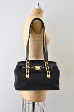 Borsa a tracolla vintage Gianni Versace tracolla nylon nero