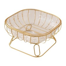 Cesta de almacenamiento de frutas de alambre de metal porta frutas para sala de estar fiestas al aire libre