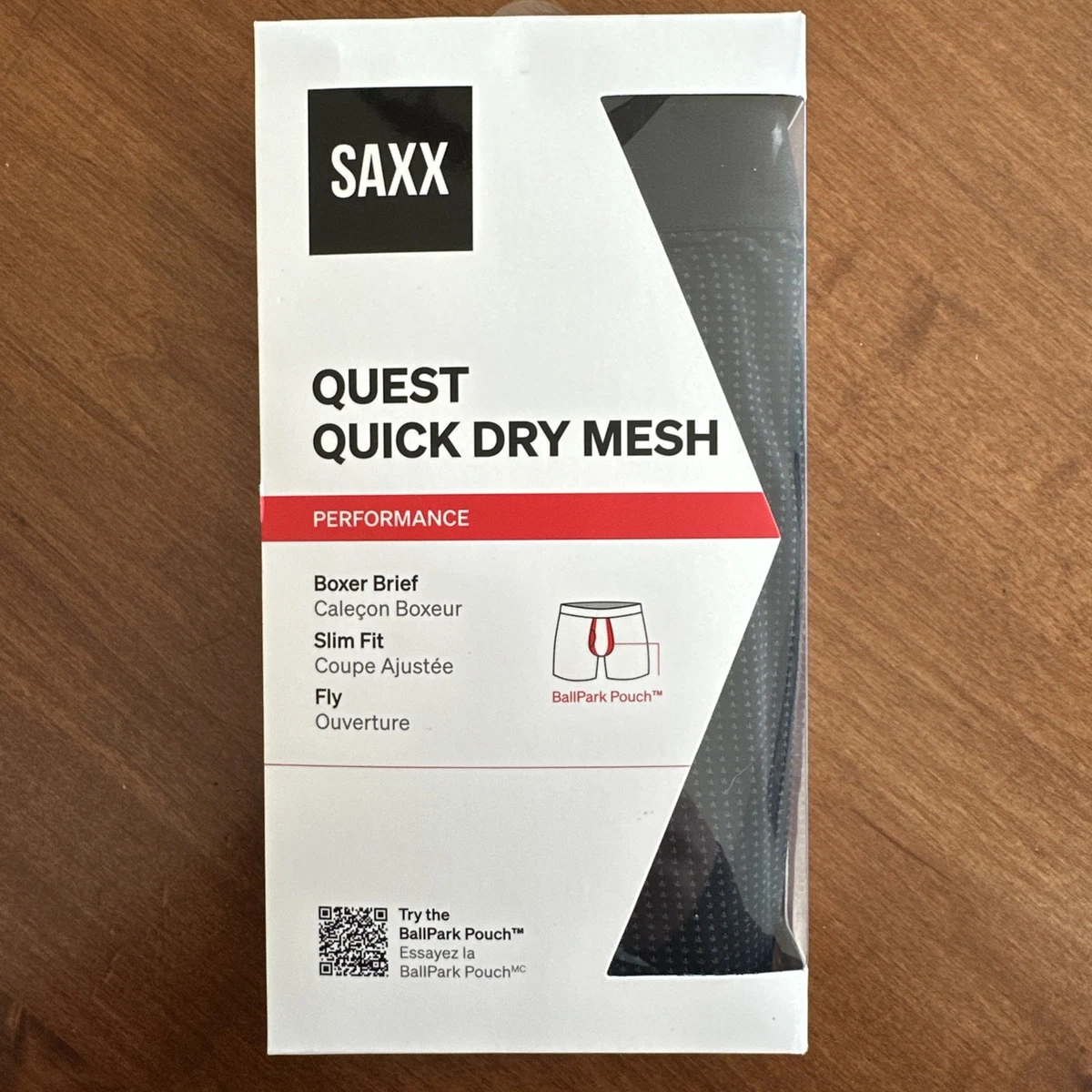 Saxx Quest Quick Dry Mesh Long Boxer Brief Fly - Synthetic base layer