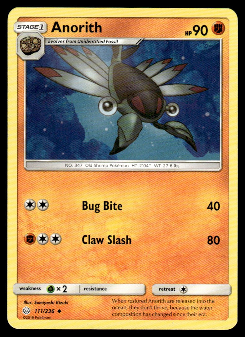 Anorith 111/236 Uncommon Cosmic Eclipse Pokemon MP