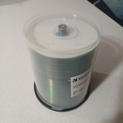 Verbatim Blank CD-r Discs 100 Pieces. 80 Min Capacity Printable Blank Cd Discs