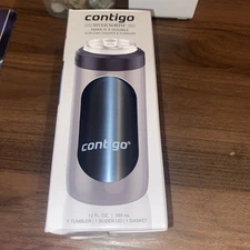 Contigo 12 oz. River North Stainless Steel 2-in-1 Can Cooler & Tumbler Blue Ice