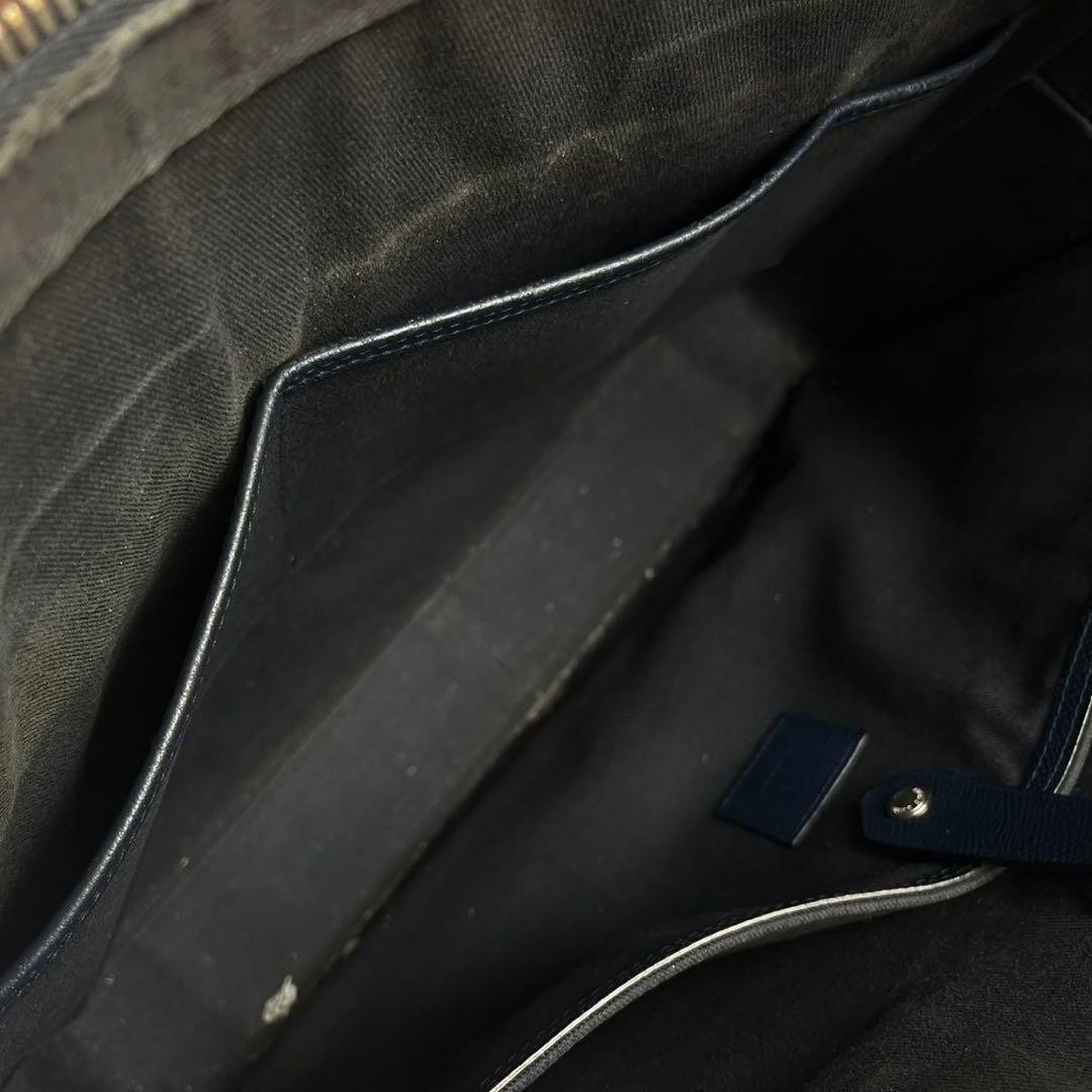 Dunhill Cadogan Briefcase Business Bag Navy Leather S… - Gem