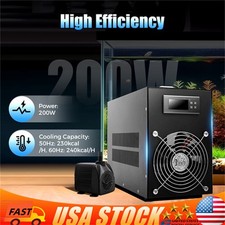 60L Aquarium Chiller Hydroponic Water Chiller 200W 52 Gal Fish Tank Cooler Equip