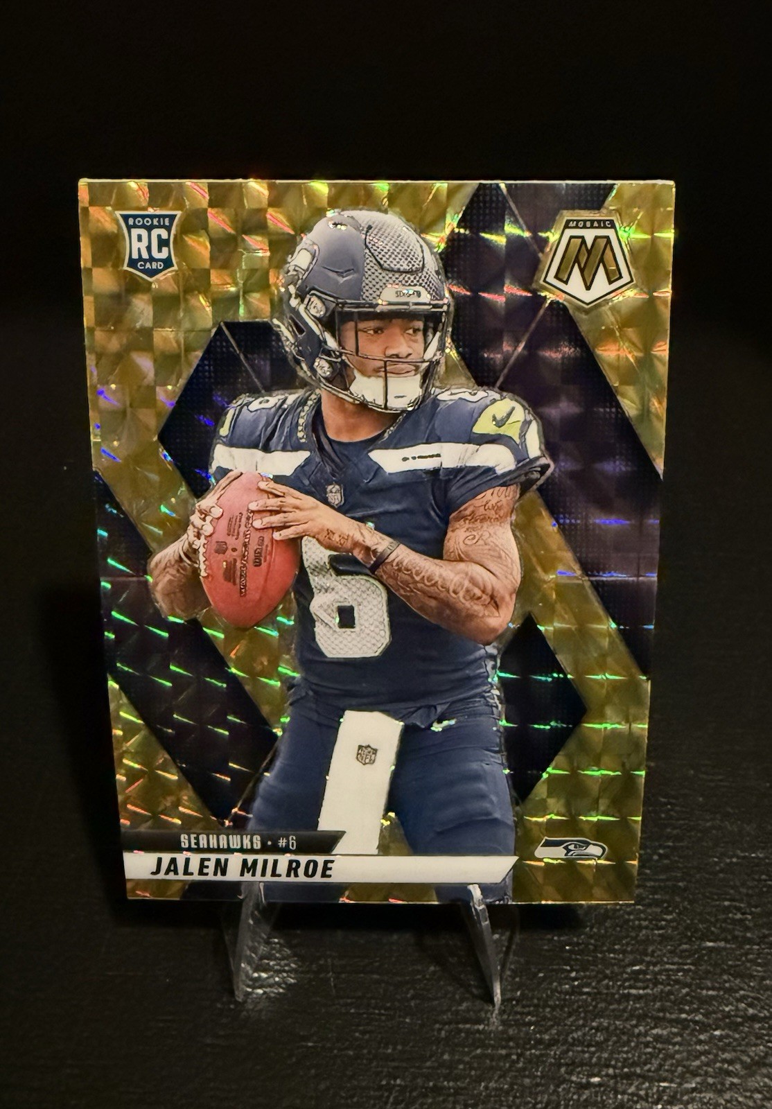 2025 Panini Mosaic - Jalen Milroe #322 Yellow Reactive Prizm (RC)