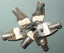 6 Round Tubular Barrel Lock Keys Security Vending Lot Unican Ademco 1337 Set USA