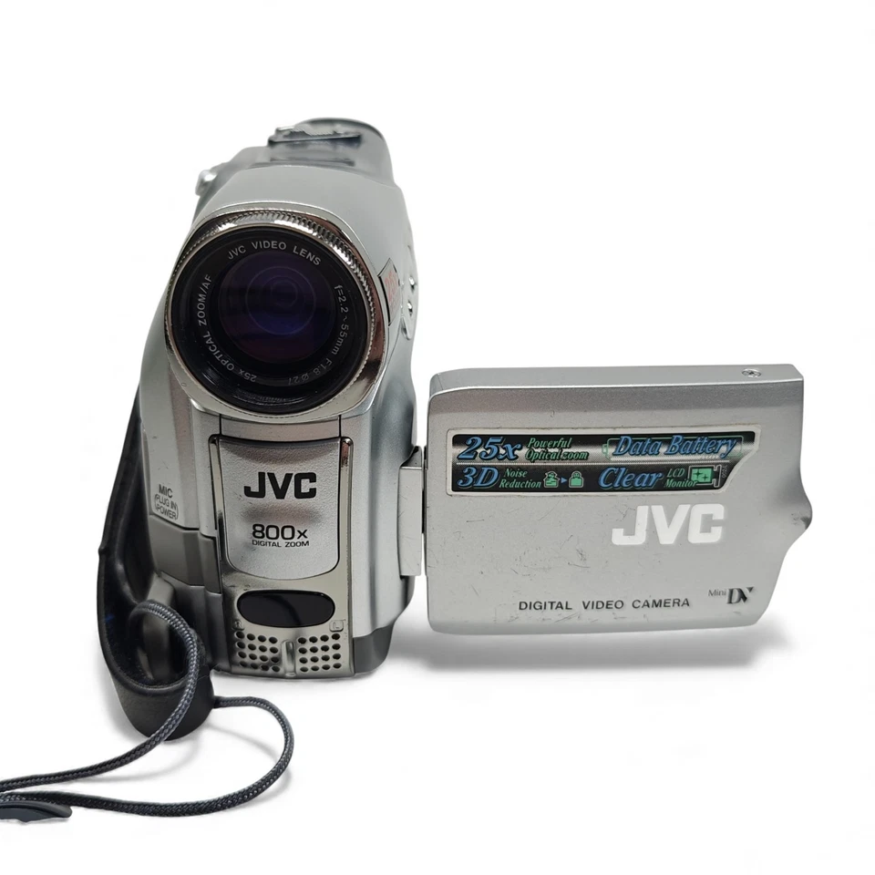 JVC GR-D250EK Handheld MiniDV Camcorder Silver 800x Zoom + Charger - Image 2 of 4