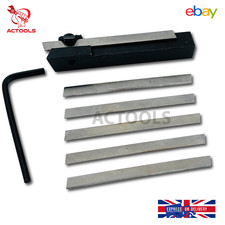 10mm Mini Lathe Cut Off Parting Tool Holder With 6 Pcs M2 HSS Blade 5mm ACTOOLS