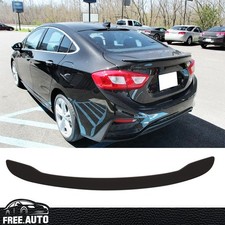 Rear Trunk Spoiler Wing Lip Fits 16-19 Chevrolet Cruze Oe Style Matte Black Abs