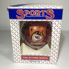 Topperscot Kansas City Chiefs Christmas Confetti Ornament Glass Ball VTG NFL
