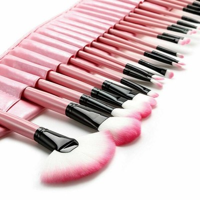 Makeup Brush Tools Set, Plastic, Pink