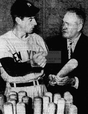 JOE DIMAGGIO ROGERS HORNSBY BASEBALL LEGENDS 1950 8.5X11 CANVAS PHOTO