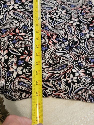 DAMEN BLAU Paisley Hauskleid STRETCH JERSEY V-AUSSCHNITT FREIZEIT 3X Taschen Midi - Bild 7 von 8