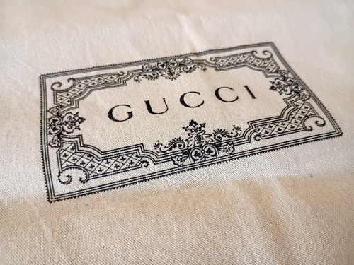 Authentic GUCCI Canvas Beige XL Tote 22x15.5 Handle Dust Bag Strap NEW - Picture 4 of 6