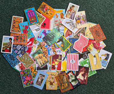 Single Swap Playing Cards /100 Unique Mix of Vintage to Now /Collect Trade Craft