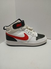 Nike Court Borough Mid 2 High-Top Size 5.5Y White Red Shoes Sneakers CD7782-110