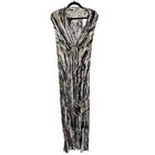 Heyne Bogut Women's Multicolor Abstract Print Sleeveless Long Maxi Dress Small
