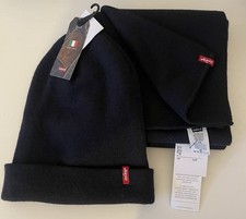 Levi’s Navy Scarf & Beanie Hat