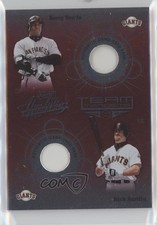 2002 Playoff Absolute Memorabilia Materials Barry Bonds Rich Aurilia #TT-26 0h3b