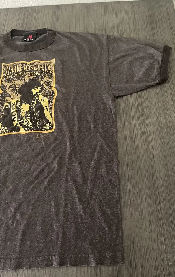 ВИНТАЖНЫЙ ZION ROOTWEAR МУЖЧИН JIMI HENDRIX ОПЫТ ФУТБОЛКА SZ 1 X КОРИЧНЕВЫЙ - Изображение 4 из 4