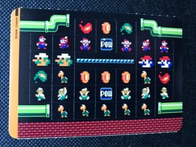 Mario Bros Famicom History Book Sealdass Sticker Japanese NINTENDO Very Rare