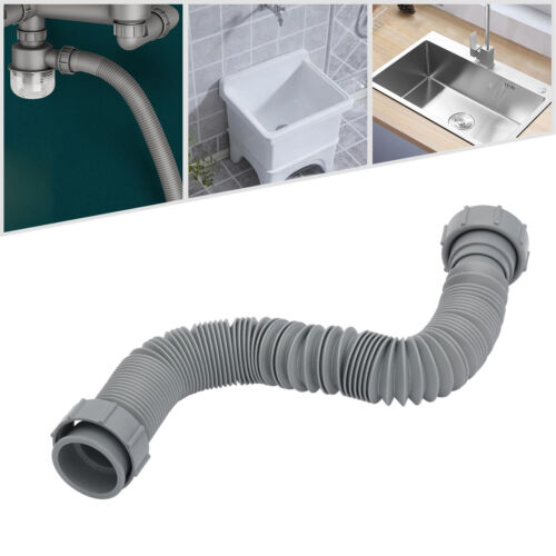 1pc Flexible Tubular Pipe Sink Basin Water Drain Hose Tube For Bathroom/Kitchen