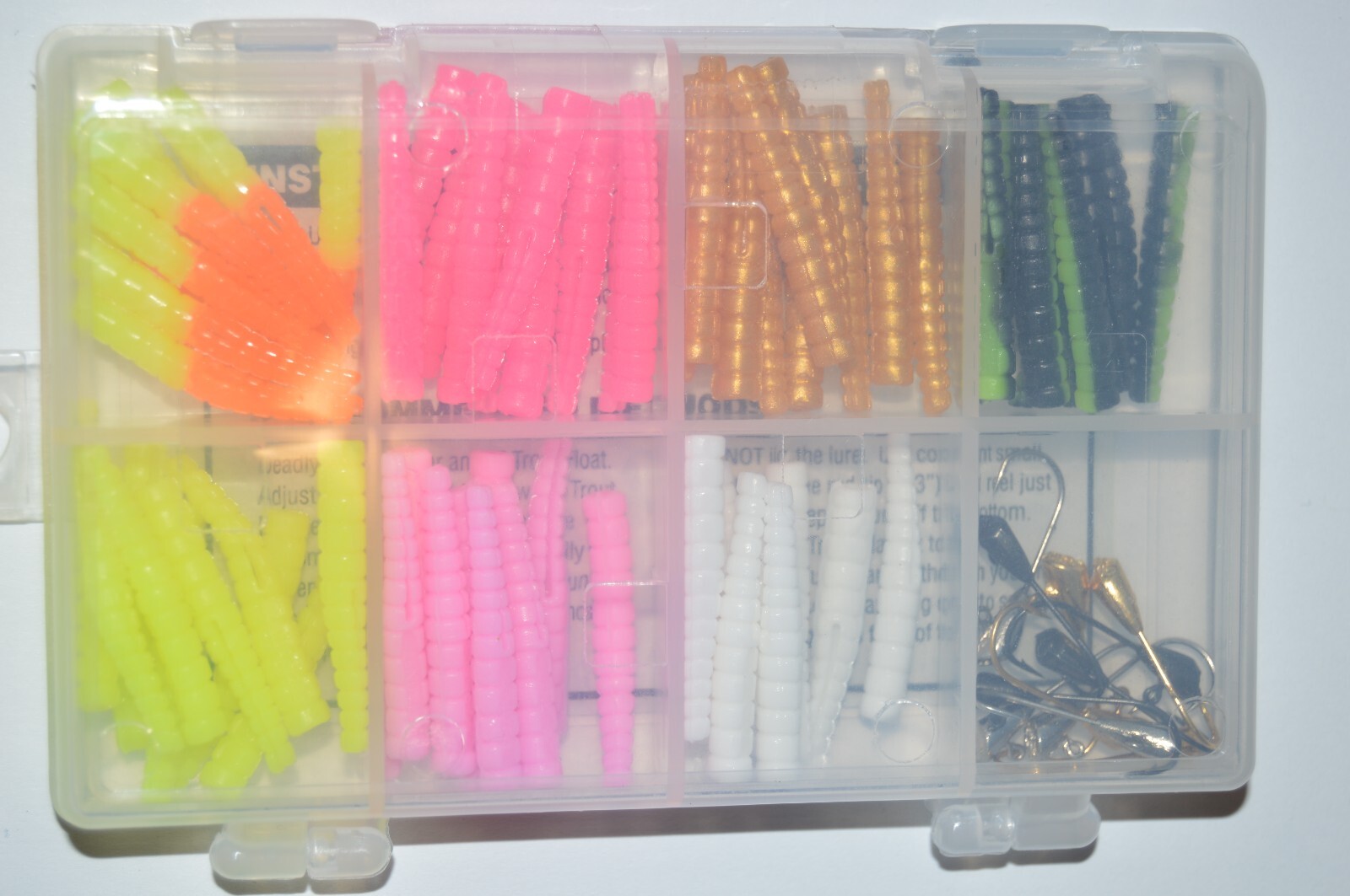 trout neon kit assortment case grubs dart heads jigs 82 pieces