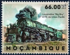 Union Pacific (UP) Alco BIG BOY 4-8-8-4 #4019 Train Stamp (2012 Mozambique)