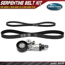 3x Serpentine Belt Drive Component Kit for Mazda 3 2014-2020 CX-3 2016-2020 CX-5