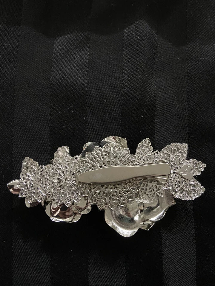 Sara Gabriel Bridal Headpiece/Clip Silver. - Image 3 of 4