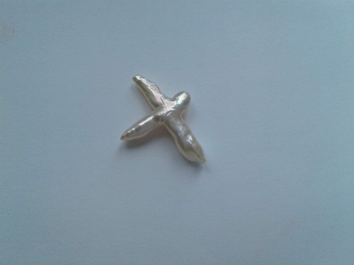 1 Freshwater Baroque Pearl Bead, Flying Bird shape, White 34 mm. Jewellery/Craft - Picture 9 of 14
