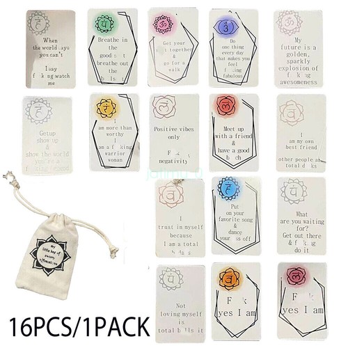 16Pcs Funny Affirmation Cards Sweary Positive Swear Card Confirmation Joke Gift - Picture 11 of 11