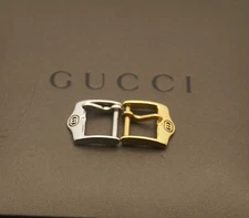 Gucci Replacement Buckle (Clasp) 10 & 12 mm Gold and Silver Tone - New - GG Logo