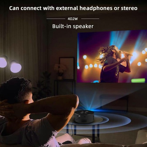 Mini Projector HD 1080P Home Cinema Portable Home Theater LCD Projector 5V - Picture 10 of 11