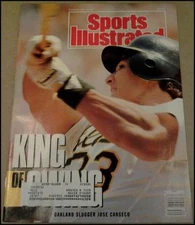 8/20/1990 Sports Illustrated Jose Canseco Oakland Athletics A's King of Swing