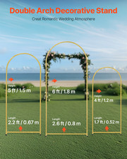 Metal Arch Backdrop Stand Set of 3 Stand with Case Connection for Wedding