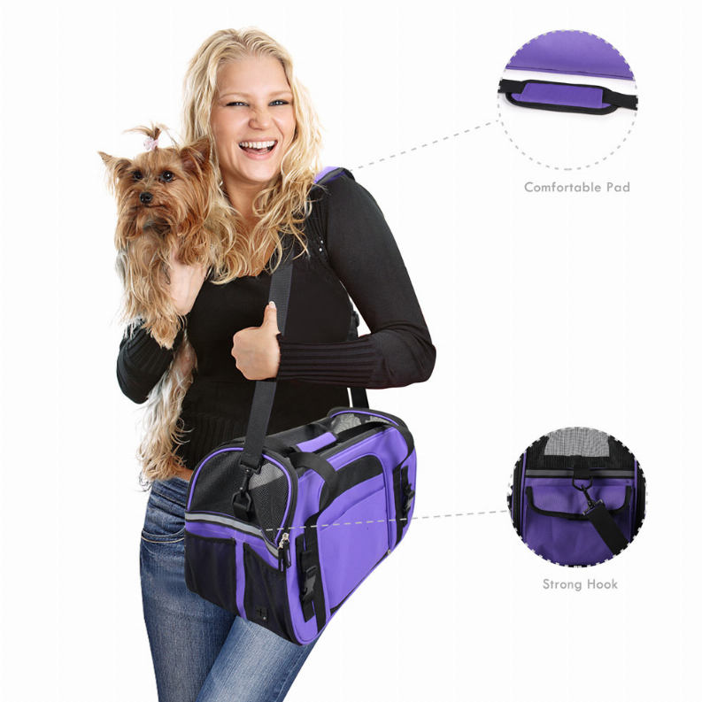 JESPET SoftSided Pet Carrier for Small Dogs, Cats, and Puppies