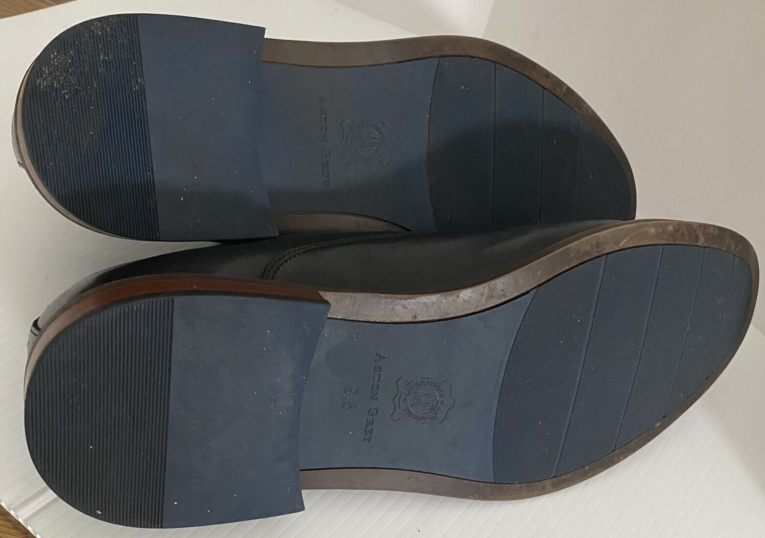 SAOLA Scarpe eleganti uomo Aston Grey Collection Leu nere Oxford taglia 9 5